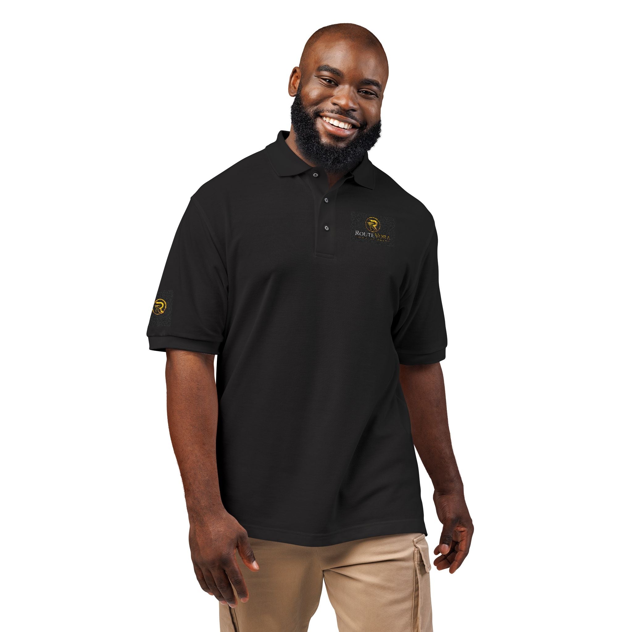 RouteVora Solutions Embroidered Polo Shirt – Transportation, Courier & Logistics