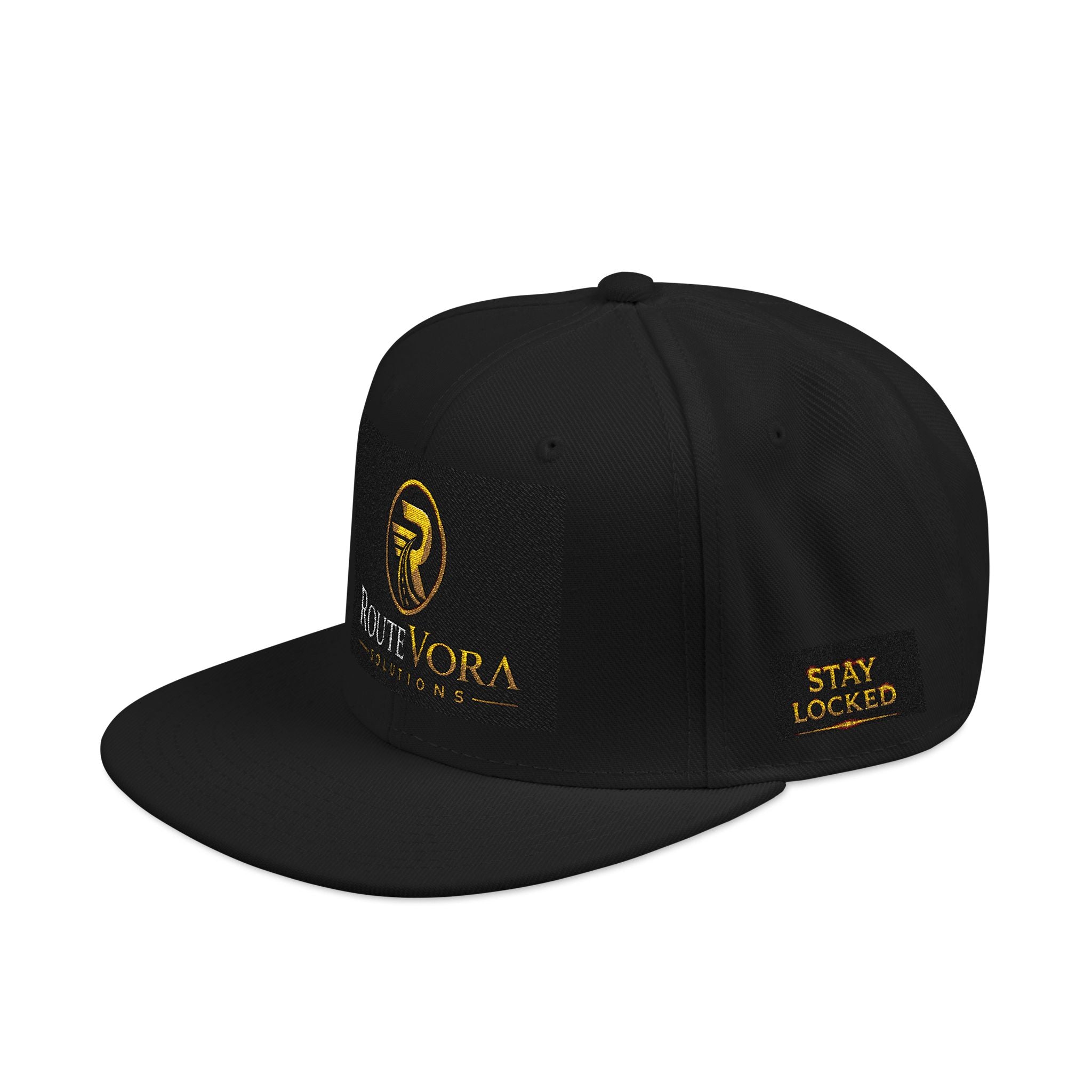 RouteVora Solutions Premium Snapback Cap – Stay Locked Edition