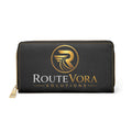 RouteVora Solutions Premium Zip Wallet | RFID-Style Travel Wallet for Cards, Cash & Everyday Use