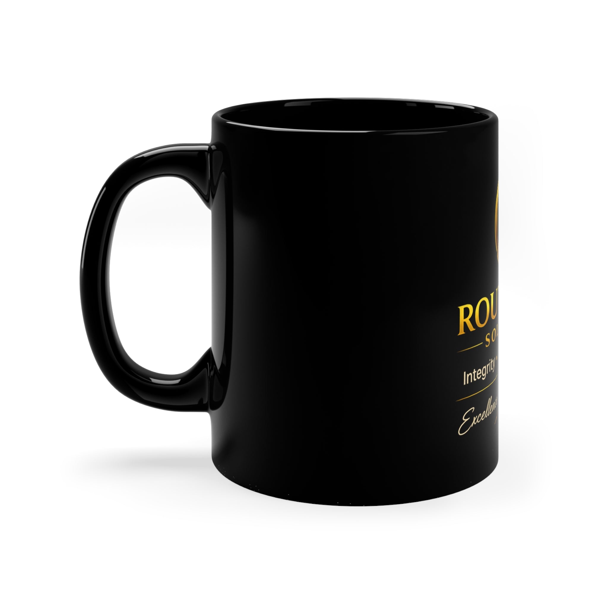 RouteVora Solutions Black Coffee Mug 11oz |Courier & Logistics Gift Mug