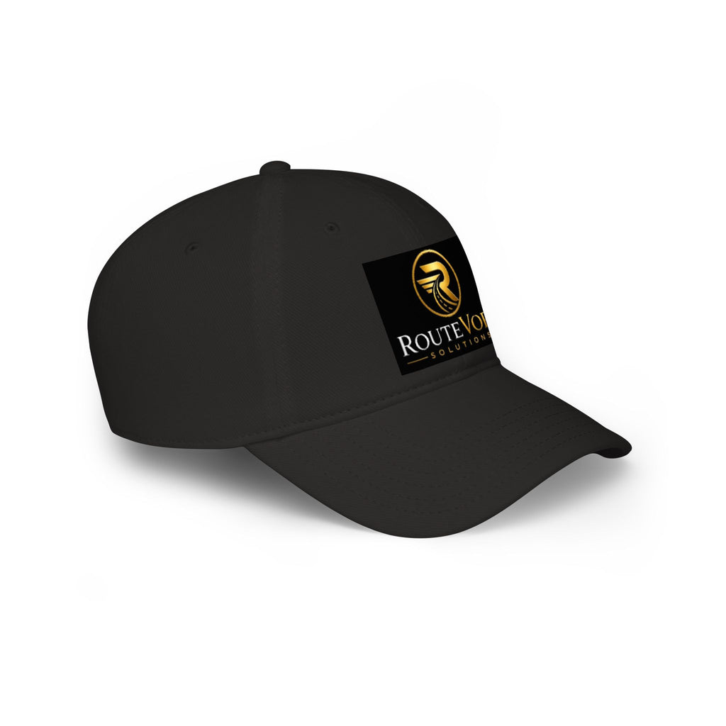 RouteVora Logo Baseball Cap — Low Profile White Adjustable Hat