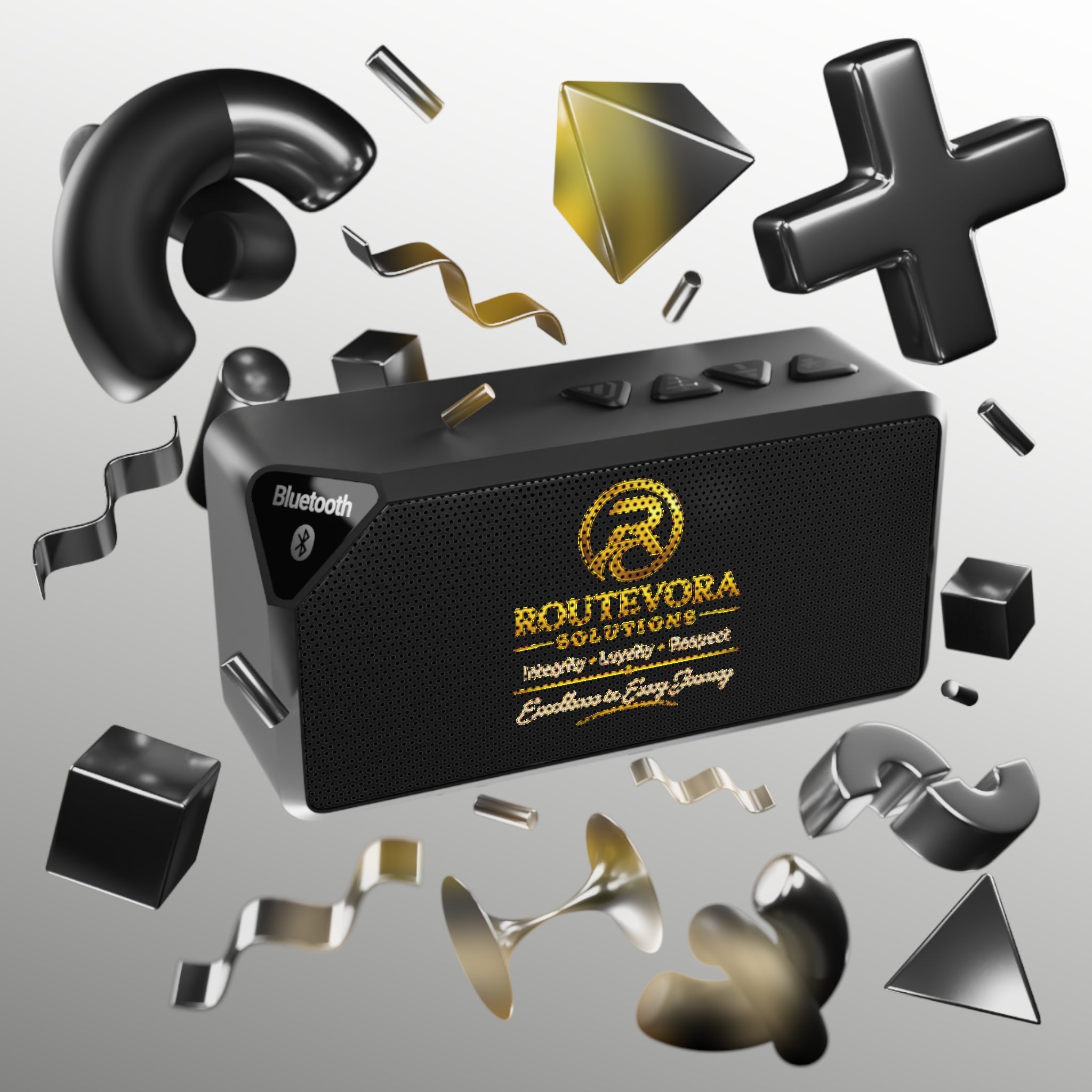 RouteVora Solutions Bluetooth Speaker – Integrity • Loyalty • Respect