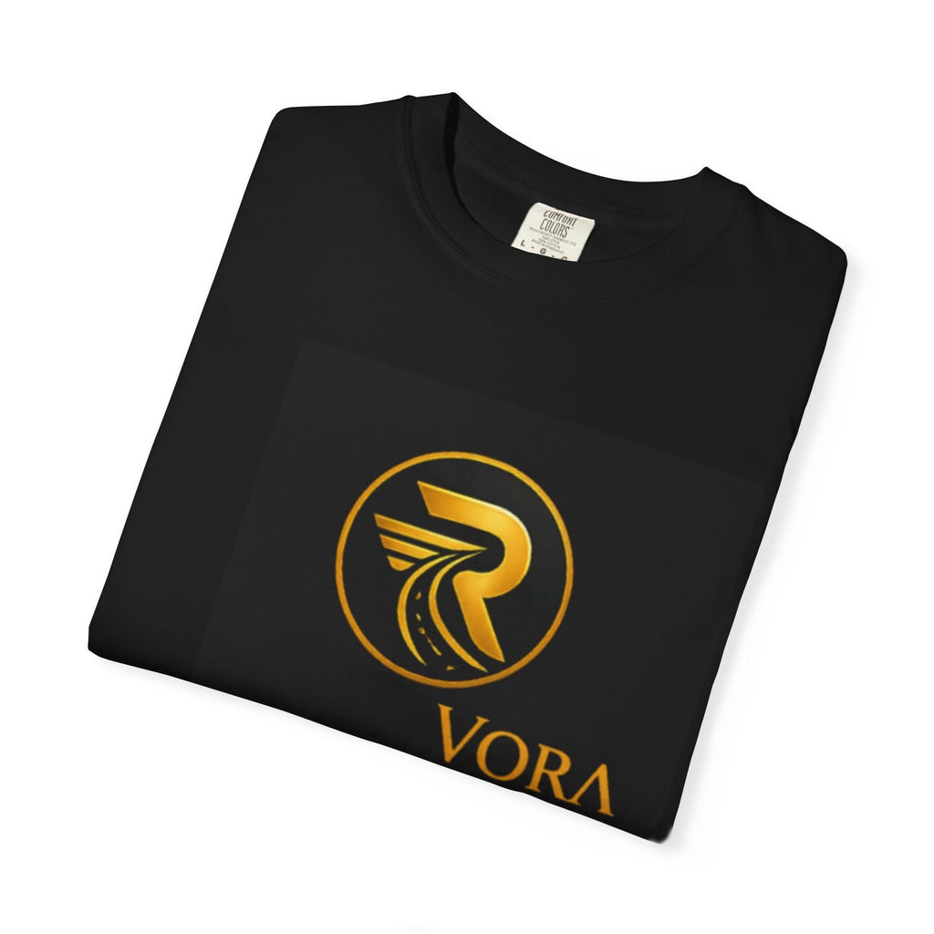 RouteVora Premium Logo T-Shirt  Unisex Garment-Dyed Tee Soft Cotton Casual Shirt Business & Travel Lifestyle Apparel