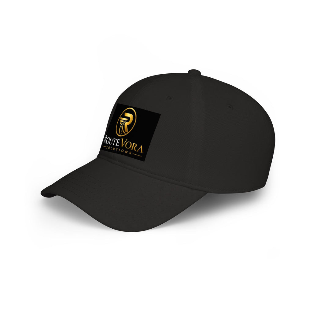 RouteVora Logo Baseball Cap — Low Profile White Adjustable Hat