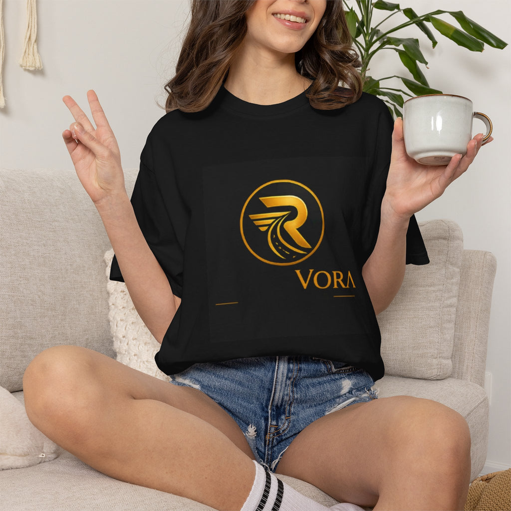 RouteVora Premium Logo T-Shirt  Unisex Garment-Dyed Tee Soft Cotton Casual Shirt Business & Travel Lifestyle Apparel